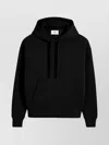 Ami Alexandre Mattiussi Ami Black Hoodie With Embroidered Logo And Kangaroo Pocket