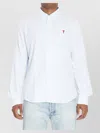 Ami Alexandre Mattiussi Adc Button-down Collar Logo-embroidered Striped Cotton Oxford Shirt In White