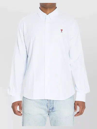 AMI ALEXANDRE MATTIUSSI HEART FRIEND OXFORD COTTON SHIRT