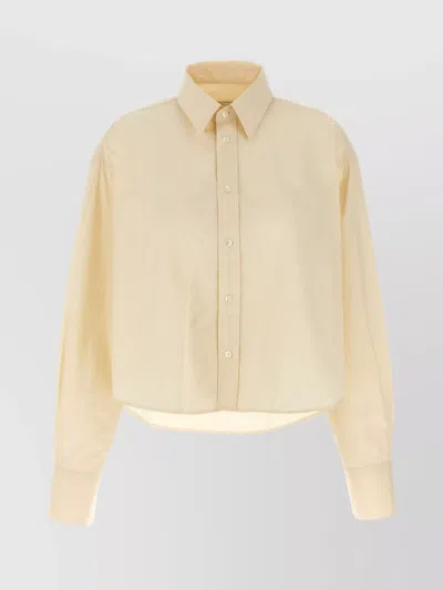 Ami Alexandre Mattiussi Heart Friend Shirt With Long Sleeves In Yellow