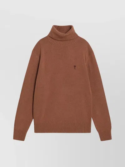 AMI ALEXANDRE MATTIUSSI HEART FRIEND TURTLENECK SWEATER