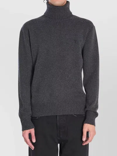 AMI ALEXANDRE MATTIUSSI HEART FRIEND TURTLENECK SWEATER