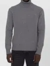Ami Alexandre Mattiussi Heart Friend Turtleneck Sweater In Cashmere Blend In Gray