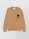 Ami Alexandre Mattiussi Ami Paris Ami Paris De Coeur Wool Sweater In Brown