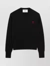 Ami Alexandre Mattiussi Ami Paris Ami Paris De Coeur Wool Sweater In Black
