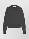 Ami Alexandre Mattiussi Jersey With Logo In Metallic