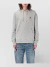 Ami Alexandre Mattiussi Heart Hoodie With Drawstring Hood And Kangaroo Pocket