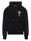 Ami Alexandre Mattiussi Hoodie Sweatshirt With Drawstring And Pocket In Black