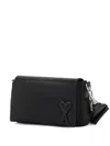 Ami Alexandre Mattiussi Black Nylon Canvas Marcel Lunch Box Bag Black In Black