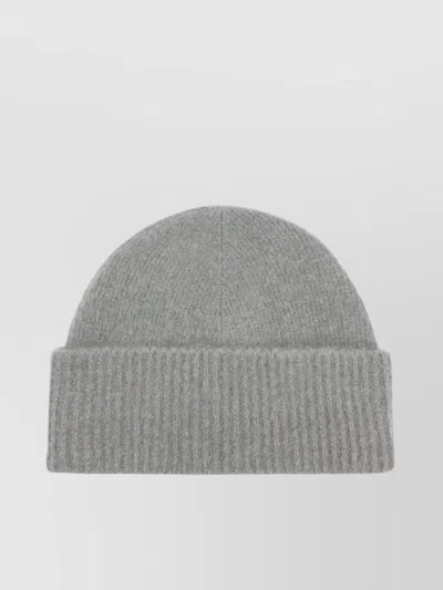 Ami Alexandre Mattiussi Heart Motif Wool Beanie With Turn-up Brim