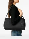 Ami Alexandre Mattiussi Ami Paris Marcel Large Nylon Shoulder Bag In Black