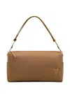 Ami Alexandre Mattiussi Brown Nylon Canvas Marcel Large Bag Brown In Brown