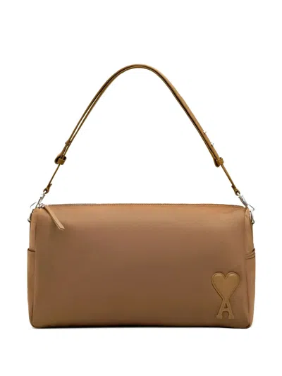 AMI ALEXANDRE MATTIUSSI HEART-PATCH SHOULDER BAG