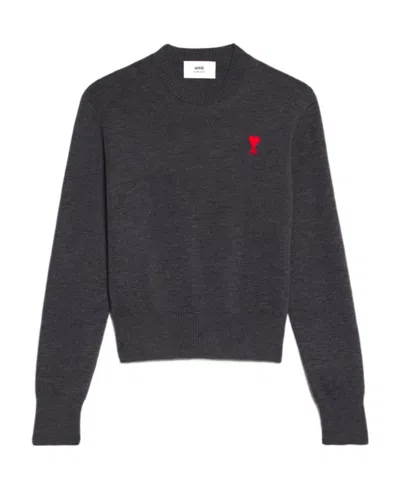 Ami Alexandre Mattiussi Heart-print Knitted T-shirt