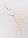 Ami Alexandre Mattiussi Heart-shaped Keyring With Attachment In White