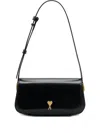 Ami Alexandre Mattiussi Heart Stud Leather Shoulder Bag In Black