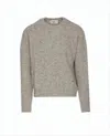 Ami Alexandre Mattiussi Heathered Knit Sweater With Classic Crew Neckline In Gray