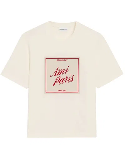 Ami Alexandre Mattiussi Heritage Print Ts-hirt In Neutral