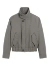 Ami Alexandre Mattiussi Grey Wool Herringbone Harrington Jacket Grey In Gray