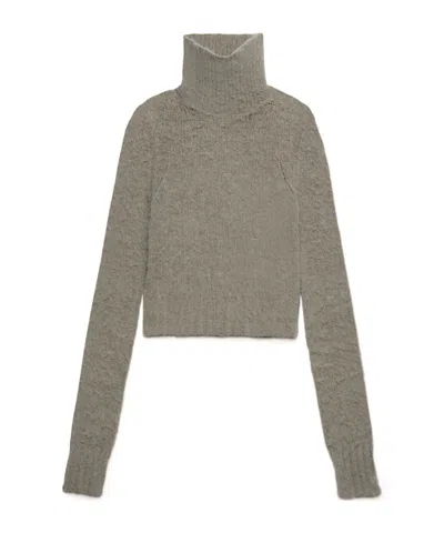 Ami Alexandre Mattiussi High-neck Long-sleeved Sweater In Gray