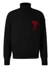 Ami Alexandre Mattiussi Ami Paris Ami De Coeur Sweater In Black