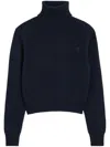 Ami Alexandre Mattiussi High Neck Sweater In Blue