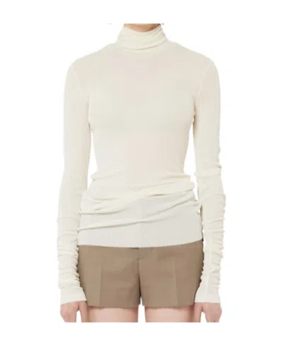 Ami Alexandre Mattiussi High-necked Long-sleeved T-shirt In White