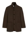 Ami Alexandre Mattiussi Ami High Collar Short Coat In Black