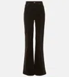 Ami Alexandre Mattiussi High-rise Cotton Corduroy Flared Pants In Brown