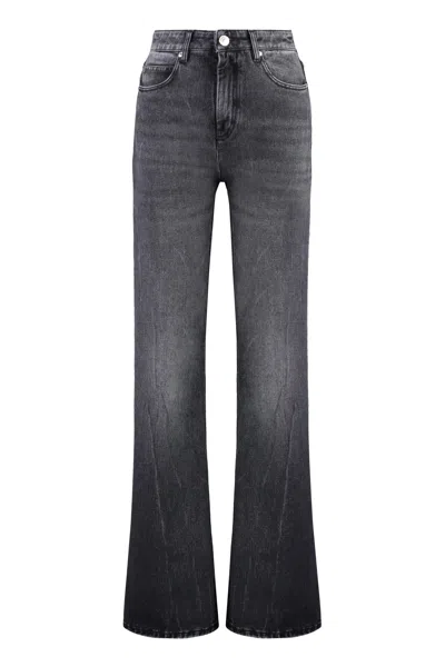 Ami Alexandre Mattiussi High-rise Flared Jeans In Black