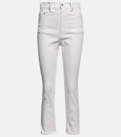 Ami Alexandre Mattiussi High-rise Straight Jeans In Natural White