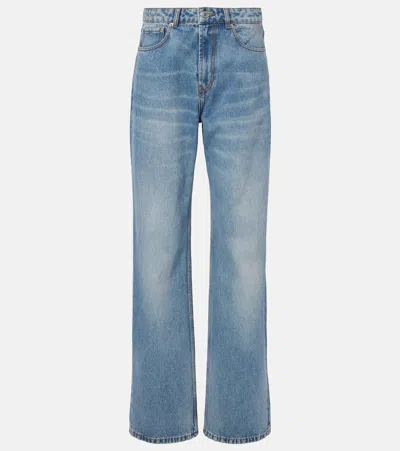 Ami Alexandre Mattiussi High-rise Wide-leg Jeans In Blue