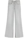 Ami Alexandre Mattiussi High-rise Wide-leg Jeans In Grey