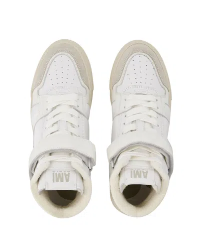 Ami Alexandre Mattiussi High-top Adc Sneakers In White Leather