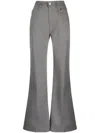 Ami Alexandre Mattiussi High-waist Flared Trousers In 087 Mineral Grey