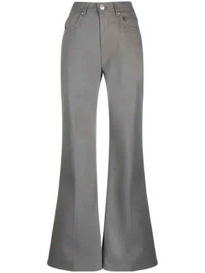Ami Alexandre Mattiussi High-waist Flared Trousers In 087 Mineral Grey