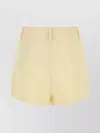 Ami Alexandre Mattiussi High Waist Pleated Shorts Side Pockets In Yellow