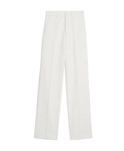 Ami Alexandre Mattiussi High-waist Straight-leg Trousers In White