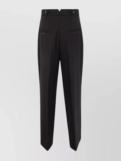 Ami Alexandre Mattiussi High Waist Trousers With Belt Loops In Black