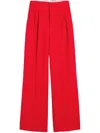 Ami Alexandre Mattiussi Red Wool High Waist Large Trousers Red In Red