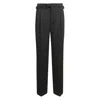 Ami Alexandre Mattiussi High-waist Wool Trousers In Black