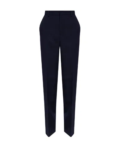 Ami Alexandre Mattiussi High Waist Wool Trousers In Black