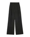Ami Alexandre Mattiussi Pinstripe-print Wide-leg Trousers In Black