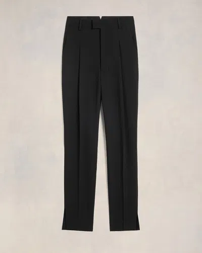 Ami Alexandre Mattiussi Ami Paris Low-rise Tapered Trousers In Black