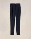 Ami Alexandre Mattiussi High-waisted Cigarette Trousers In Navy Blue