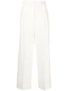 Ami Alexandre Mattiussi High-waisted Flared Trousers In 185 Ivory
