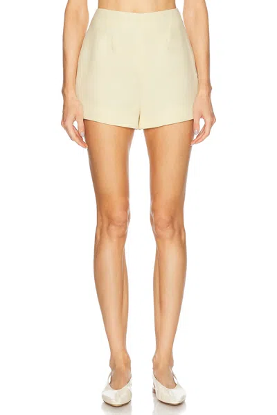 Ami Alexandre Mattiussi High Waisted Mini Short In Yellow