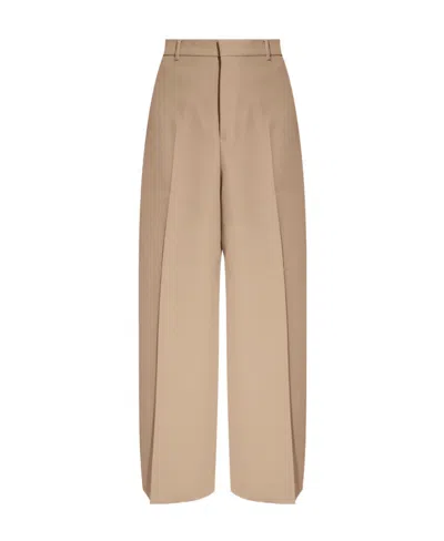 Ami Alexandre Mattiussi High-waisted Palazzo Pants In Nude