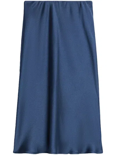 Ami Alexandre Mattiussi Satinrock Mit Hohem Bund In Blue