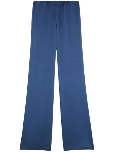 Ami Alexandre Mattiussi High-waist-hose In Satinoptik In Blue